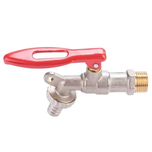 Image of BATH GURU 1 /2 Inch Brass Alloy Mini Washing Machine Tap Nozzle Bib Cock Tap with Lock System for Bathroom Garden Car Bike Washing Area Pack of 1