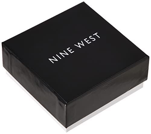 NINE-WEST-Womens-Silvertone-Crystal-Pave-Heart-Stretch-Bracelet