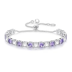 Silver-Purple and White CZ