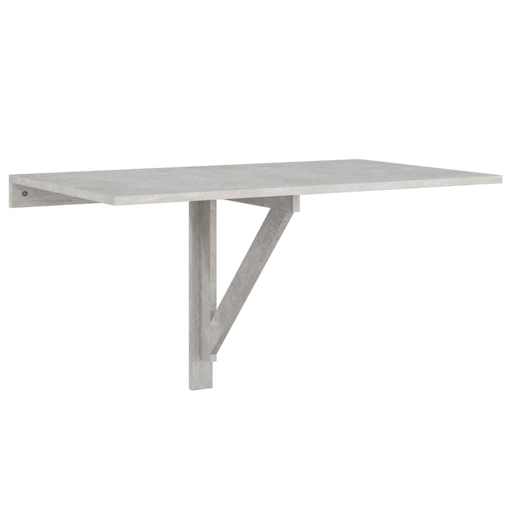 vidaXL Tavolino Muro Pieghevole Grigio Cemento 100x60x56cm Multistrato