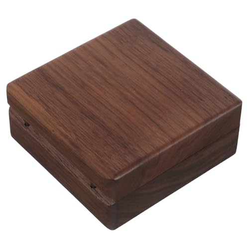 Expositor para monedas conmemorativas de madera negra de 8 cm con protección UV de mesa