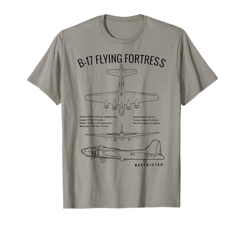 Segunda Guerra Mundial B-17 Bomber WW2 Warplane-B17 Fortaleza voladora Camiseta