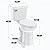 Two Piece Toilets Elongated, 21" Extra Tall Toilet for Bathroom, 1.28 GPF Powerful Flush, 12 Inch Rough In