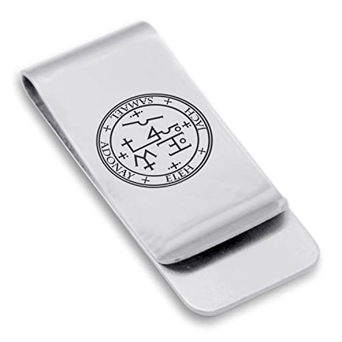 Stainless Steel Seal of Archangel Classic Slim Money Clip Credit Card Holder