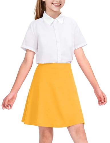 Image of KEREDA Girls Uniform Skirts with Undershorts Casual Stretchy School Skorts