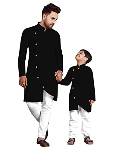 Image of Men's Cotton Blend Kurta Pyjama Set