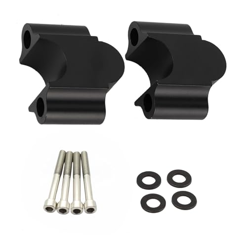 𝐏𝐑𝐎𝐅𝐄𝐒𝐒𝐈𝐎𝐍𝐀𝐋𝐄 𝐄𝐃 𝐄𝐋𝐄𝐆𝐀𝐍𝐓𝐄: Questo rialzo universale per manubrio presenta un design professionale e pratico con un bell'aspetto. Non solo migliora il comfort di guida, ma migliora anche l'aspetto generale della tua moto