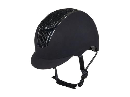 Casque d'équitation HKM réglable 55-57cm fini la bombe qui glisse