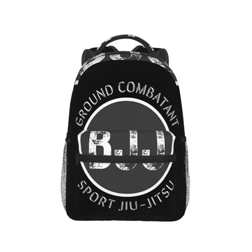 Mochila Ground Combatant Sport Brazilian Jiu Jitsu Daypack Mochila de libros para niños de gran capacidad escolar Bolsos de hombro para hombres y mujeres Ocio al aire libre Regalos de vacaciones
