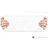 Macally Slim USB Wired Small Compact Mini Computer Keyboard for Apple Mac, iMac, MacBook Pro/Air, Mac Mini, Windows PC Desktops, Laptop (SLIMKEYC)