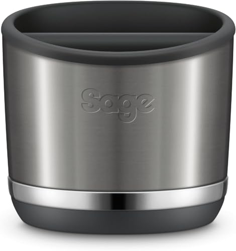 Sage Knock Box 10 - Para Desechar Sin Desorden Los Posos De Café - Almacena Hasta 10 Posos De Espresso, Acero Inoxidable Negro