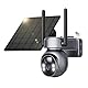 SEHMUA 4G LTE Überwachungskamera Aussen Solar mit SIM Karte - 2K HD PTZ Kabellos Kamera Ohne WLAN Outdoor Akku, 355°/105° Schwenkbar, Farb Nachtsicht, 2-Wege-Audio, PIR Erkennung, IP66