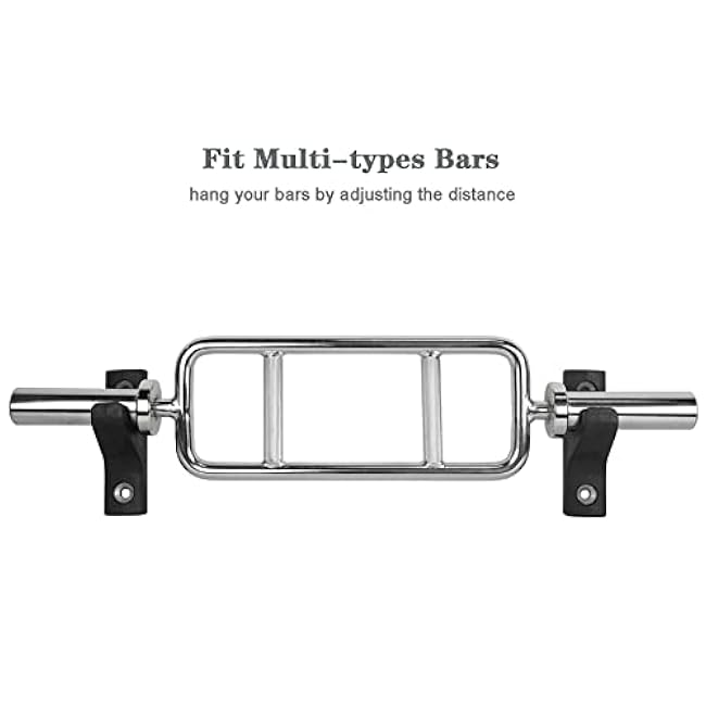 Luwint Wall Mounted Horizontal Barbell Holder, 1 Bar/2 Bars Storage Rack