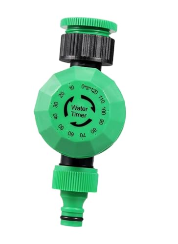 xiaaofea Mechanical Watering Timer for Garden, Automatic Plant Watering System with 0-120 Min Adjustable Timer, Filter & Swivel Connect for Outdoor Hose Faucet, Irrigation Controller