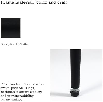 Miniatura 7 de MCH Midcentury - Juego de 2 sillas de comedor modernas de tela blanca vintage con diseño de boucle, acogedoras sillas tapizadas con patas de metal