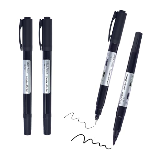 KNLLFolan 2 Pack Garden Markers Permanent Markers Black For Garden Plant Labels