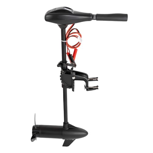 45/58/65LBS motor fueraborda eléctrico 12 V retráctil eléctrico fueraborda conjunto de velocidad ajustable motor inflable adecuado para la pesca con pequeños barcos acuicultura, etc. (58LBS)