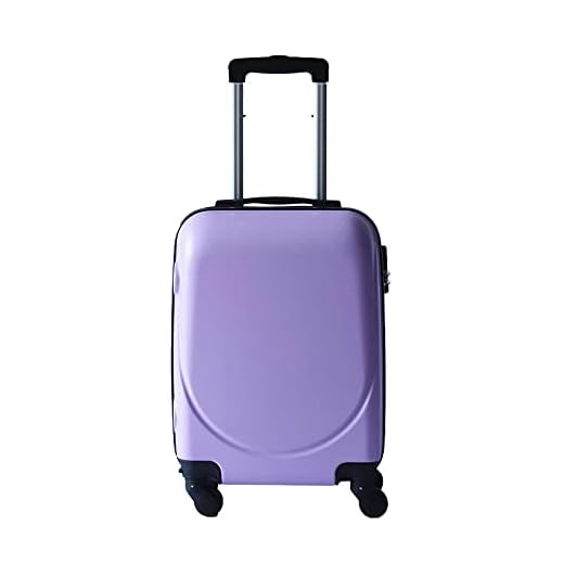 OM HOME Maleta Cabina de Mano con Ruedas Silenciosas 360ºGiratorias 52x35x22cm ABS Especial (Lila)