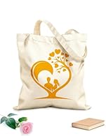 Safety: This polyester-cotton canvas tote bag features reinforced handles and stitching, and has been tested to hold up to 10 kg. You can pack your items with confidence without worrying about the bag breaking or falling. Capacity: Large Tote Bag: Ca...