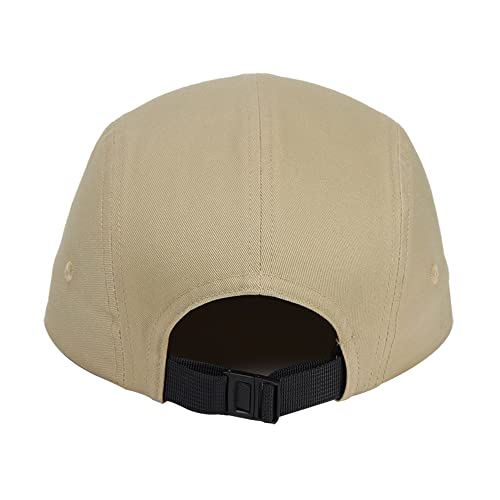 Image of 5 Panels Baseball Cap Classic Flat Bill Hat Cotton Short Flat Brim Caps