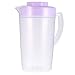 Cabilock 2L Grand Pichet en Plastique avec Couvercle Résistant À La Chaleur Chaud Carafe À Eau Froide Cruche d'eau pour Jus Boisson Pot Glace Théière (Violet)
