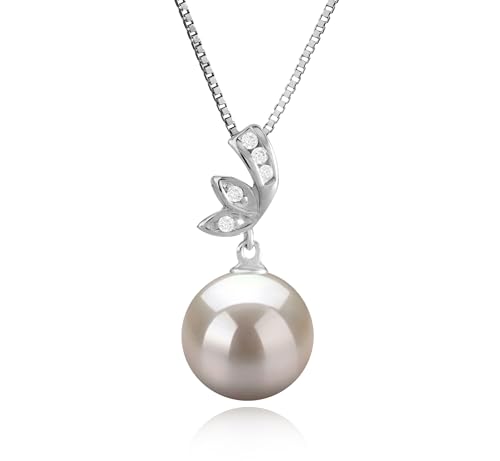 Justine White 10-11mm AAAA Quality Freshwater 925 Sterling Silver Cultured Pearl Pendant For Women