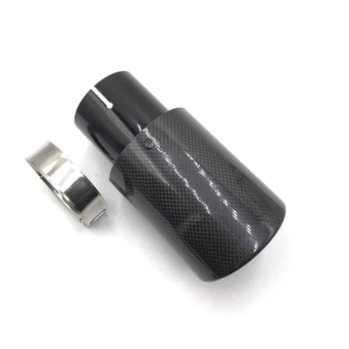 Tuyau d'échappement carbone type B 54mm entrée 76mm sortie inox