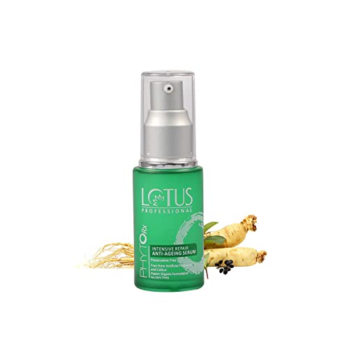 Lotus Professional PhytoRx Intensive Repair Anti-Ageing Face Serum| Targets Saggy Skin, Crow’s Feet, Fine lines & Wrinkles, Reduces Premature Ageing, Retain Moisture | For Women & Men | Suitable For All Skin Types| 30ml