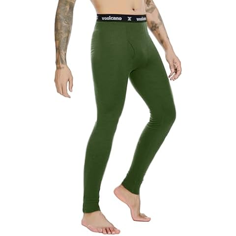 woolcano Merino Wool Thermal Leggings for Men Cover