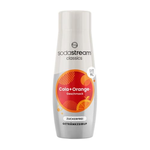 SodaStream Sirup Cola + Orange ohne Zucker, 1x Flasche ergibt 9 Liter Fertiggetränk, Sekundenschnell zubereitet und immer frisch, 440 ml 1