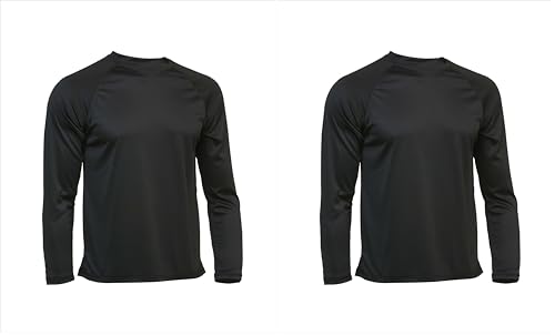 Asioka 300/14 Camiseta Deportiva de Manga Larga, Unisex Adulto, Negro, M