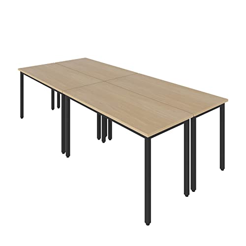 8FT Rectangular Meeting Table Set for Modern Offices (4PCS)
