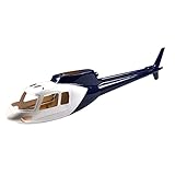 RC Helicopter Fuselage AS350 Ecureuil White-Blue Painting 500 Size Fuselage Desinged for The T-Rex 500