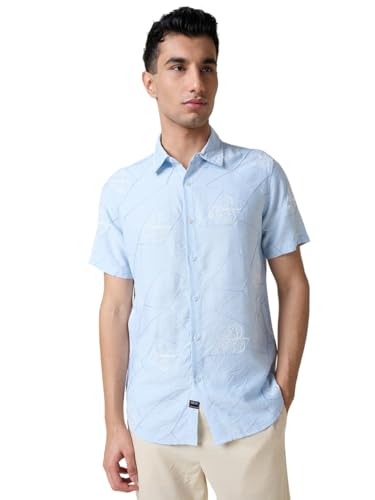 Image of Thomas Scott Men Premium Embroidered Slim Fit Casual Shirt