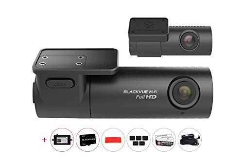 BV-DR590W-2CH-16 + BV-PSPMP 1080P FHD/FHD Front/Rear Dash Cam with 16GB Micro SD Card