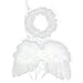 KERDEJAR Baby Angel Wing con Archetto Set di Puntelli per Fotografia Neonato Fotografia Costume Outfit Accessori per Servizi fotografici Bianco