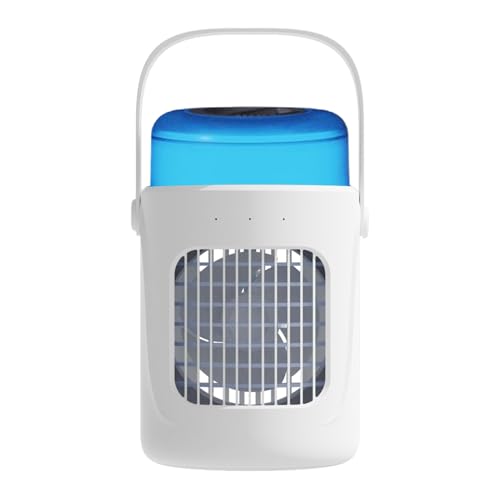 Enfriador De Aire Portátil Para Habitación | Ventilador Climatizador De Escritorio Con 3 Velocidades | Enfriador Silencioso Recargable con 3 Velocidades para Dormitorio Camping Auto Residencia