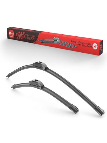 Photo 1 of 26"+19"Silicone Windshield Wiper blades Replacement for Honda Accord 2017-2008 Subaru Outback 2014-2010 Toyota Prius-V 2019-2012 All-Season Automotive Front Wiper Blades(Pack of 2) U/J Hook