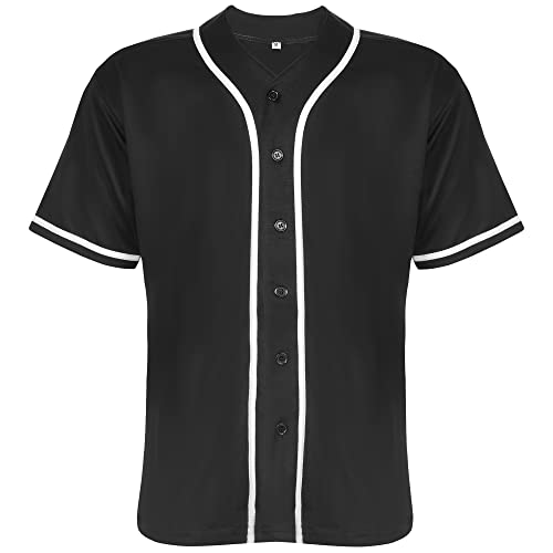 Camiseta de béisbol para hombre Aumudle negra talla 3X-Large miniatura 2