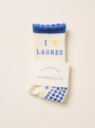 Image of Shapes Studio Half Calf Grip Socks, Cute Fruit Pilates Socks, Ruffle Socks, Non-Slip for Barre Yoga