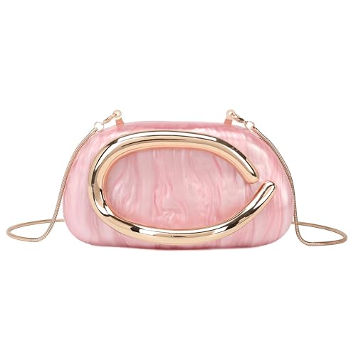 Image of Acrylic Clutch Purse for Women Marbling Evening Wedding Handbags Acrylic Shell Box Purses for Party Prom Cocktail