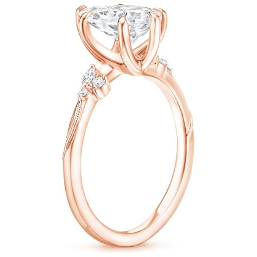 Generic 14K Rose Gold Halo Marquise Cut Moissanite Wedding Ring Set, 2 CT, Bridal Set, Engagement Gift, 73