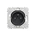 Schneider Electric - Ovalis - prise de courant - 2P+T - 16A - sans plaque de finition -Anthracite - S461059