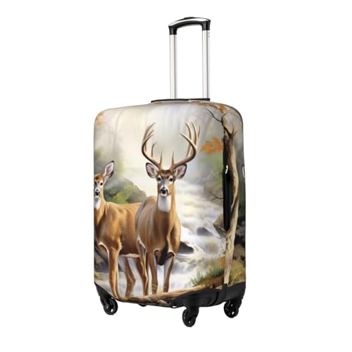 Camouflage Deer Print Luggage Suitcase Covers Elastic Washable Luggage Protector Luggage Covers For Suitcase2