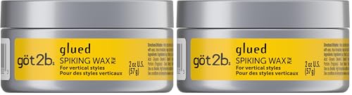 Got2B Glued Spiking Hair Wax, Fierce Holding Power, 2 oz (Pack of 2)