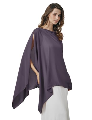 BEAUTELICATE Cape Mousseline de Soie Transparente Châle Étole Chic Léger De Femme Mariée...