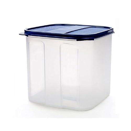 SIGNORA WARE Modular Multi Purpose Plastic Container | Airtight & Leakproof Storage Jar | Atta, Sugar, Grains Container | BPA Free & Durable Kitchen Storage | (4.5 Litres | Mod Blue | Square Shape)