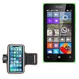 BoxWave Case Compatible with Microsoft Lumia 435 - JogBrite Sports Armband, High Visibility Safety Light LED Runners Armband - Bold Orange