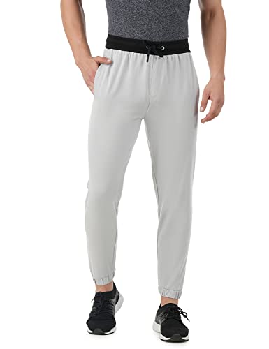 Image of PUMP'D Men's Breathable Cotton Jogger Pants with Elasticated Waistband & Drawstring - Dry Tech, Anti-Odor, Lightweight, Soft Seams