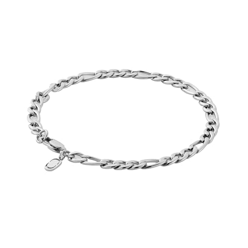 CRAFTD | Figaro Link Bracelet | Waterproof, Heat & Sweat Resistant | Gifts for Men | Men's Jewelry | Size 5MM |